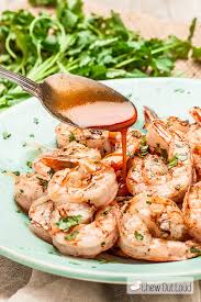 Divide between 2 large bowls. 15 Minute Spicy Buttery Asian Grilled Shrimp Chew Out Loud