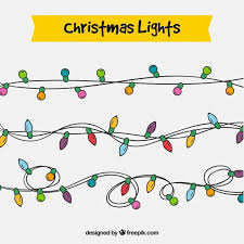 Download Set Of Garlands Of Hand Drawn Lights For Free How To Draw Hands Christmas Lights Drawing Christmas Drawing