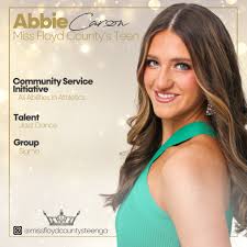 Competing for the job of Miss Georgia's Teen is Abbie Carson, Miss Floyd  County's Teen! 👑