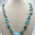 Vintage Egyptian revival scarab beetle Necklace 26”