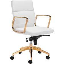 smart low back office chair white gold in 2021 white office chair adjustable office chair leather office chair