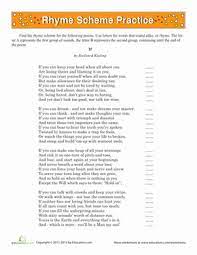 Rhyme Scheme If Worksheet Education Com Rhyme Scheme Poetry Lessons Poetry Worksheets