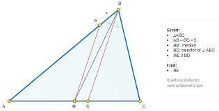 Geometry Problem 1290 Triangle Internal Angle Bisector Median Parallel Measurement Metric Relations Geometry Problems Geometry Mathematics
