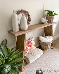 Diy pine wood sofa table. Four Board Console Table 100 Things 2 Do