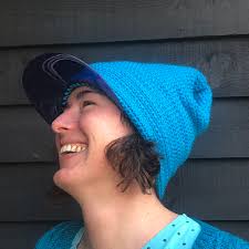 Visor Beanie Hand Crocheted