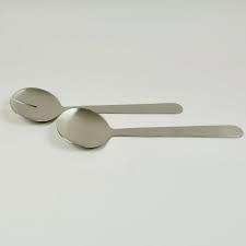 Oxo ® 7 stainless steel mini tongs. Pair Of Stainless Steel Salad Servers Black Bough Ludlow
