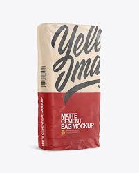 Download Kraft Cement Bag Mockup Yellow Author PSD Mockup Templates