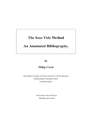Pdf The Sous Vide Method An Annotated Bibliography