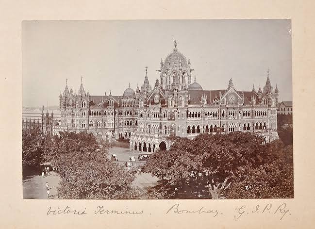 Victoria Terminus Railway Station Bombay, 1900 Photo - Past-India