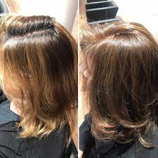 Touching Up The Roots And Marrying All The Colors Together With Tuscany Brown 6ngv Hair Color Before And After Madison Reed Hair Color Long Hair Styles
