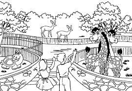 kids and zoo animals coloring page free printable coloring pages for kids