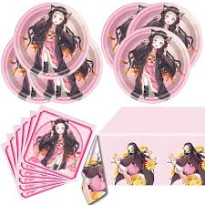 Amazon.com: Nezuko Party Tableware Set for Demon Slayer, Nezuko Party  Supplies for Girl Birthday (Serves 20) : Toys & Games