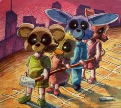 The Train To Our Home Fnaf By Mizuki T A Deviantart Com On Deviantart Fnaf Drawings Fnaf Fnaf Art