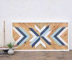 Geometric Wood Wall Art Wood Wall Art Rustic Wall Art Wall Art Wood Signs Mosaic Wall Art Custom Wall Art Accent Wall Art In 2021
