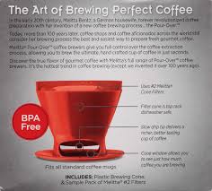 Brewer single cup coffee maker with coffee mug, red. Buy Melitta Filter Coffee Maker Single Cup Pour Over Brewer Black 1 Count Online In Taiwan B00qgb3oxc