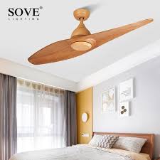 Featuring a classic black ceiling fan adorned with 3 glass spotlight type light, the light bulbs are not included so you can choose any style bulbs as your wish. Sove Creative Design 1 Blade Wooden Ceiling Fan Wood Remote Control Ceiling Fans Without Lights Retro Dc Fan Ventilador De Teto Buy Cheap In An Online Store With Delivery Price Comparison