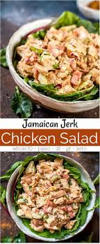 Taking Plain Chicken Salad Up A Notch With This Jamaican Jerk Chicken Salad Recipe Roasted Red Pepp Chicken Salad Recipes Jerk Chicken Recipe Jamaican Recipes