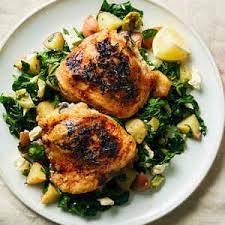 Honey Oregano Chicken Thighs With Lemon Potatoes And Feta Plated Meals Worth Making Roast Chicken Recipes Poultry Recipes Roast Chicken Dinner