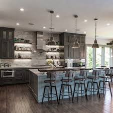 kitchen with dark wood cabinets