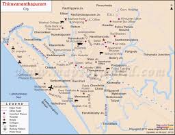 All efforts have been made to make this image accurate. Thiruvananthapuram Map Map Of Thiruvananthapuram City Kerala