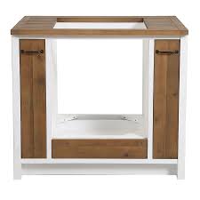 Je veux trouver un bon meuble de cuisine de qualité et pas cher ici meuble pour plaque cuisson. Meuble Bas De Cuisine Pour Four Et Plaque En Bois Recycle Blanc Rivages Meubles De Cuisine Interior S