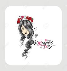 Internationalwomensday women womensday drawing womensday2018 happyday caricatura caricature followers. Happy Women S Day Greeting Card Design Hand Drawn Sketch Illustration Royalty Free Cliparts Vectors And Stock Illustration Image 72173697