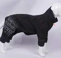 Voovpet Brand OEM/ODM Waterproof Reflective Dog Raincoat Jacket Pet Clothes  Zipper Black