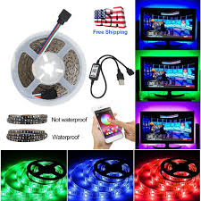 bluetooth control wireless smart rgb led strip light usb powered sync with music walmart com led strip lighting rgb led strip lights strip lighting