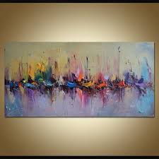 Zeitgenossische Kunst Abstrakte Seelandschaft Malerei Original Olgemalde Moderne Kunst Abstrakte Leinwand Kunst Schlafzimmer Dekor Familie Wandkunst Kun Abstrakt Malerei Abstrakte Leinwand