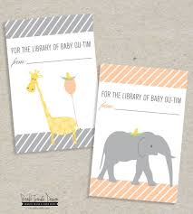 Pin By Jacqueline Munz On Printable J Munz Design Baby Shower Book Book Labels Elephant Stickers