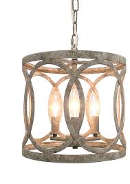 Chatrie Gray Drum Pendant 12 Round Farmhouse Pendant Lighting By Lighting Boutique