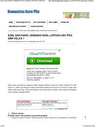 Soal dan kunci jawaban latihan ukk pkn smp kelas 8. Soal Dan Kunci Jawaban Soal Latihan Ukk Pkn Smp Kelas 7 Komunitas Guru Pkn