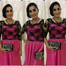 Model baju pesta brokat panjang modern terbaru 2020. Gaun Pesta Brokat Kombinasi Pink Fuschia Gaun Pesta Brokat Brokat Dresses