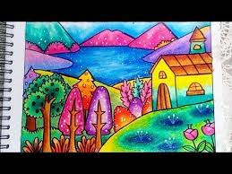 Momocha Drawing Youtube Art Drawings For Kids Drawing Scenery Art Supplies Drawing