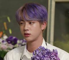 Yoana On Twitter In 2020 Purple Hair Curly Hair Accessories Seokjin