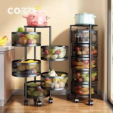 Shop space savers for inexpensive home storage solutions & organizers for your kitchen, closet, bathroom, shoes, laundry, & more. Cobbe Rotating Kitchen Shelf Stainless Steel Kitchen Rack Trolley Kitchen Storage Racks Fruit Vegetable Storage Rack Kitchen Organizers Office Bathroom Shelves Lazada Ph
