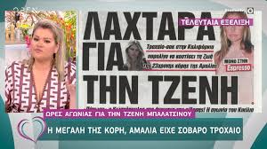 Πώς αντέδρασαν οι κόρες της και το «μήνυμα» κωστόπουλου. Wres Agwnias Gia Thn Tzenh Mpalatsinoy Se Troxaio Stis Hpa H Korh Ths