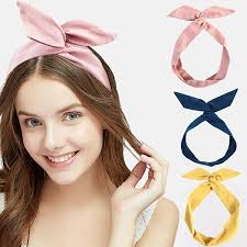 Bandana Donna Fascia Vintage Con Fiocco Per Capelli Con Filo Flessibile, Da Donna  Ferro Per Capelli