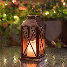 Tomcare solar lights solar lanterns dancing flame outdoor hanging lantern. Amazon Com Ekq Large Square Solar Lantern Outdoor Garden Hanging Lantern Waterproof Garden Decor For Outdoor Pathway Party Decorative Home Improvement
