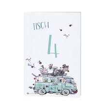 Humorvolle Menukarte Aus Der Serie Vw Bus Im Bunten Comic Design Dankeskarten Danke Karte Getranke Karte