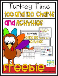 Turkey Time 100 And 120 Charts And Activities Tpt