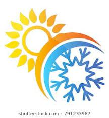Sun And Snowflake Air Conditioning Symbol For Business Air Conditioning Logo Air Conditioning Design Air Conditioning Business