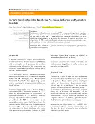 Protocole national de diagnostic et de soins (pnds) purpura thrombopenique immunologique de l enfant et de l adulte. Pdf Purpura Trombocitopenica Trombotica Asociada A Embarazo Un Diagnostico Complejo