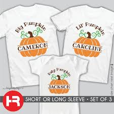 Pumpkin Patch Shirts Set Of 3 Big Pumpkin Shirt Little Pumpkin Shirt Baby Pumpkin Shirt Or Bodysuit 3 Personalized Sibling Shirts
