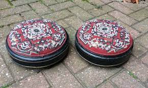 Border design used for a purse. Pair Of Berlin Work Beaded Victorian Footstools 411470 Sellingantiques Co Uk