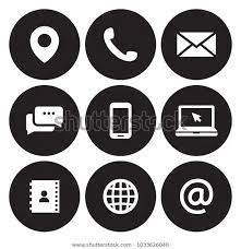 Contact Us Icons Stock Vector Royalty Free 1033626040