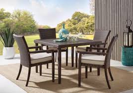 Summerset Way Brown 5 Pc Square Outdoor Dining Set Outdoor Furniture Sets Outdoor Dining Square Dining Tables