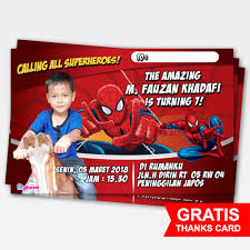 Jual Undangan Ulang Tahun Anak Custom Terbaru Lazada Co Id