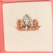 Princess Rapunzel Tangled Rose Gold Ring Crown Cubic Zirconia Rose Gold  Sterling Silver DNE