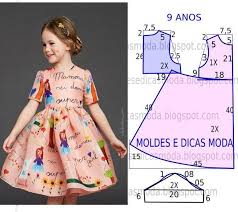 Moldes De Vestidos De Crianças Para Imprimir Em Tamanho Real Molde De Vestido Crianca 17 Moldes Dicas Moda Fashion Kids Molde De Vestido Infantil Vestido Sem Costura